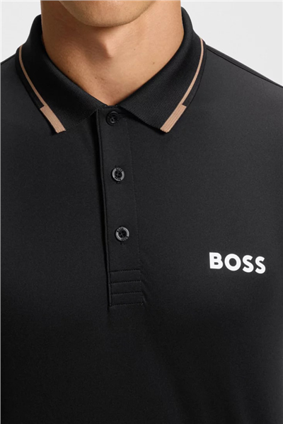BOSS Paul Pro Erkek Polo Yaka T-Shirt Siyah