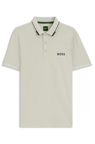 BOSS Paul Pro Erkek Polo Yaka T-Shirt Bej