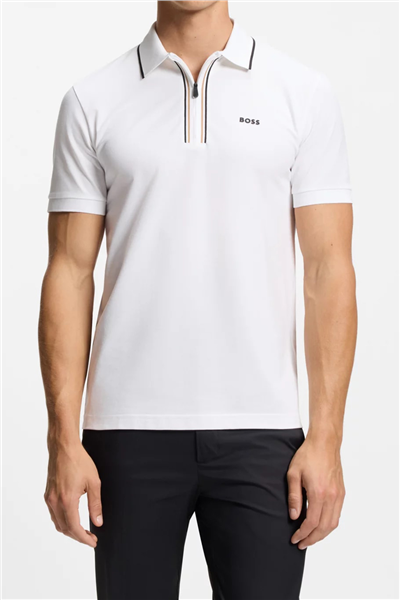 BOSS Philix GOC Erkek Polo Yaka T-Shirt Beyaz