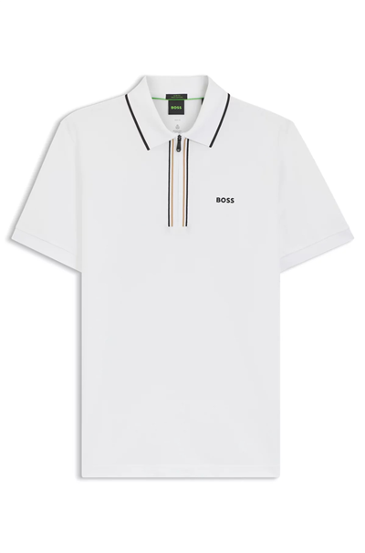 BOSS Philix GOC Erkek Polo Yaka T-Shirt Beyaz