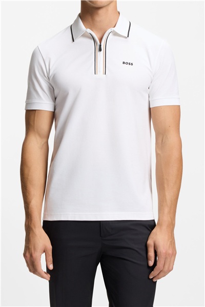 BOSS Philix GOC Erkek Polo Yaka T-Shirt Beyaz