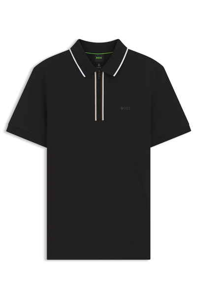 BOSS Philix GOC Erkek Polo Yaka T-Shirt Siyah