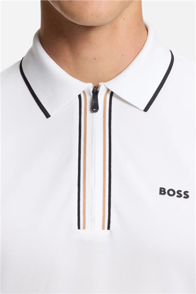 BOSS Philix GOC Erkek Polo Yaka T-Shirt Beyaz