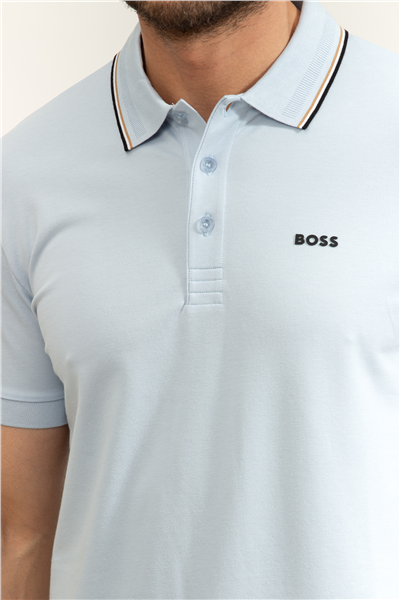 Boss Pl Goc Birdie Paule Erkek Polo Yaka T-Shirt Mavi