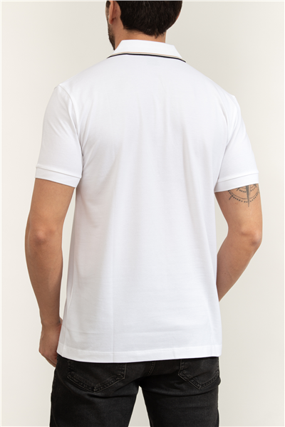 Boss Pl Goc Birdie Paule Erkek Polo Yaka T-Shirt Beyaz