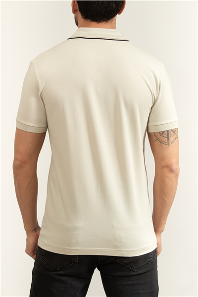 Boss Pl Goc Birdie Paule Erkek Polo Yaka T-Shirt Bej
