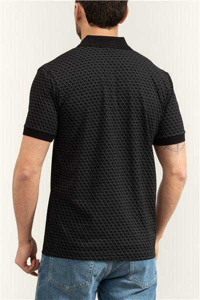 BOSS Pl Goc Chip Pattern Erkek Polo Yaka T-Shirt