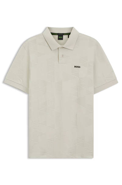BOSS Pl Network Jq Pirax Erkek Polo Yaka T-Shirt Bej