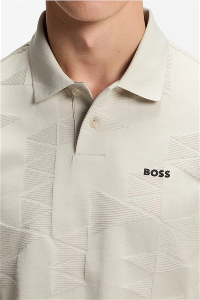 BOSS Pl Network Jq Pirax Erkek Polo Yaka T-Shirt Bej