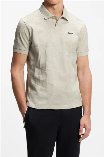 BOSS Pl Network Jq Pirax Erkek Polo Yaka T-Shirt Bej