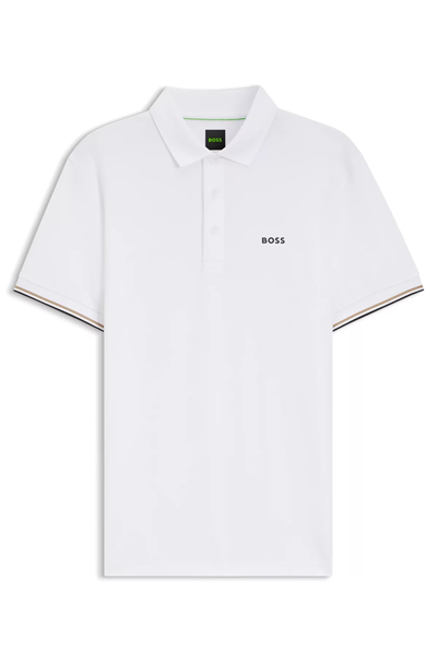 BOSS Pl Toc Game 1 Erkek Polo Yaka T-Shirt Beyaz