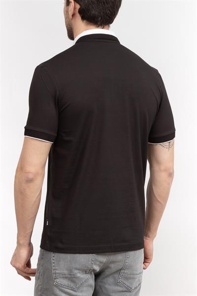Boss Prout Erkek Polo Yaka T-Shirt Siyah