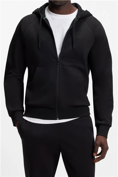 BOSS Saggy Erkek Kapüşonlu Sweatshirt Siyah
