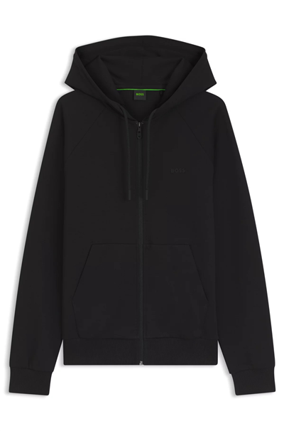BOSS Saggy Erkek Kapüşonlu Sweatshirt Siyah