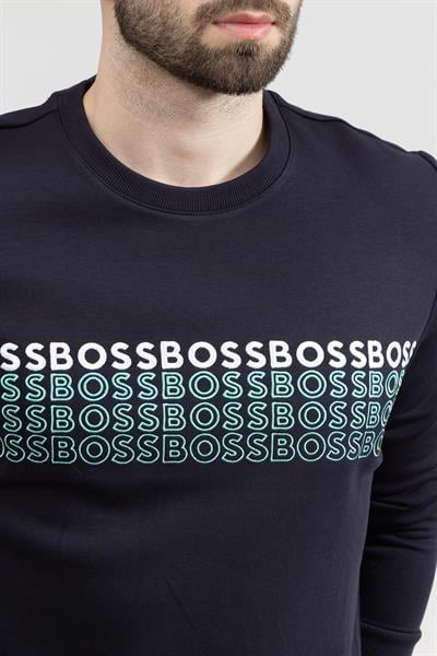 Boss Salbo Erkek Bisiklet Yaka Sweatshirt