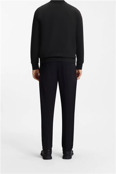 Boss Salbo Erkek Bisiklet Yaka Sweatshirt Siyah