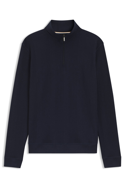 BOSS Structure 1/4 Zip Erkek Fermuarlı Sweatshirt