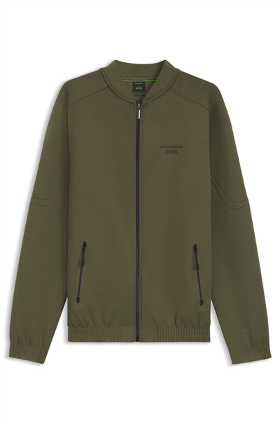 Boss Sw Ps Spirit70 Bo Erkek Fermuarlı Sweatshirt Yeşil