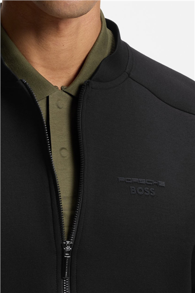 Boss Sw Ps Spirit70 Bo Erkek Fermuarlı Sweatshirt Siyah