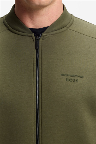 Boss Sw Ps Spirit70 Bo Erkek Fermuarlı Sweatshirt Yeşil