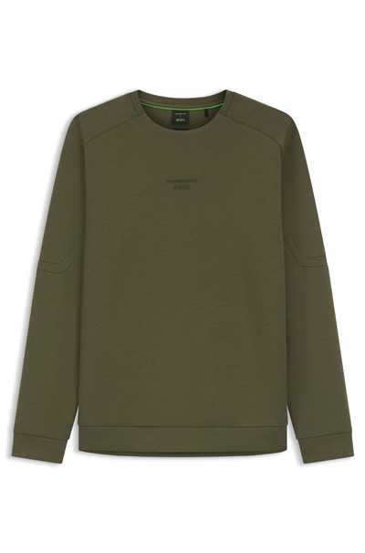 Boss Sw Ps Spirit70 Cn Erkek Bisiklet Yaka Sweatshirt Yeşil