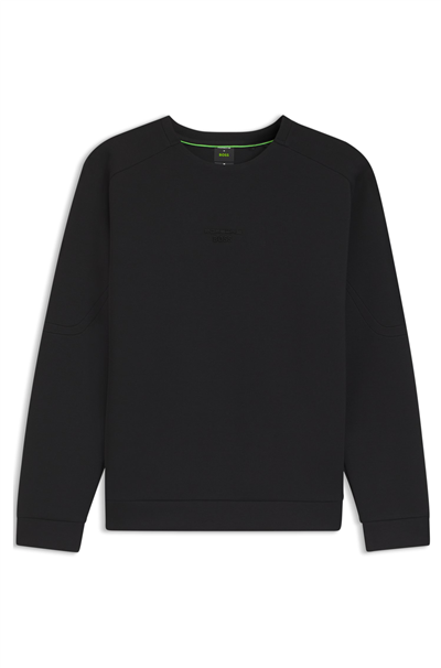 Boss Sw Ps Spirit70 Cn Erkek Bisiklet Yaka Sweatshirt Siyah