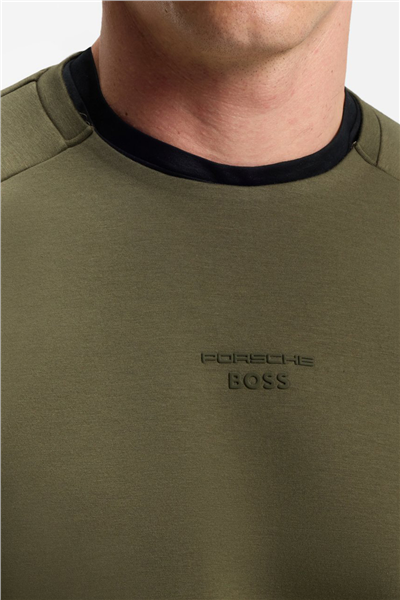 Boss Sw Ps Spirit70 Cn Erkek Bisiklet Yaka Sweatshirt Yeşil