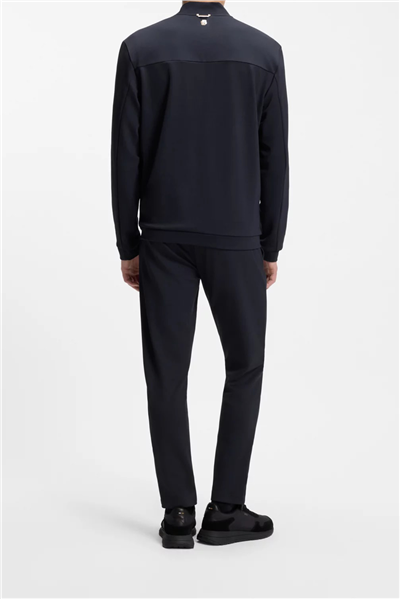 BOSS Sw Toc Game Fz Erkek Fermuarlı Sweatshirt Mavi