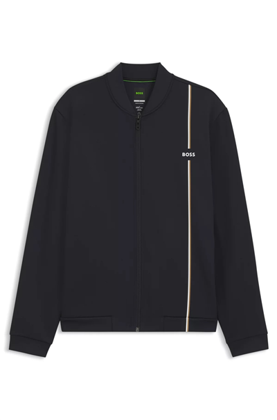 BOSS Sw Toc Game Fz Erkek Fermuarlı Sweatshirt Mavi
