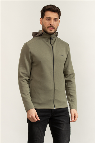 BOSS Sw Tour Hd Fz Erkek Fermuarlı Sweatshirt