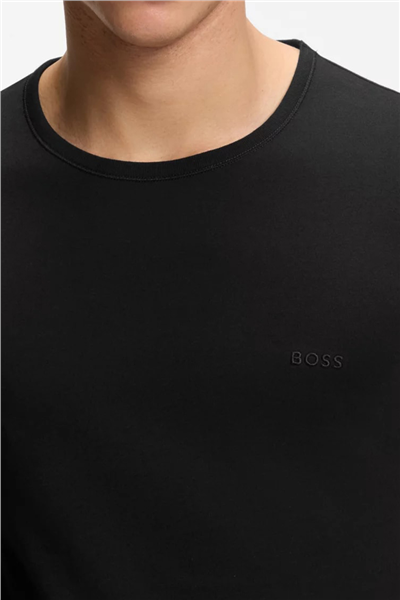 BOSS T-Shirt Rn 3P Classic Erkek 3lü Atlet Siyah