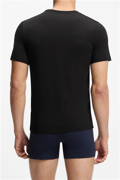 BOSS T-Shirt Rn 3P Classic Erkek 3lü Atlet Siyah