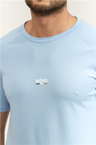 Boss T Shirt Rn Slim Fit Erkek Bisiklet Yaka T-Shirt