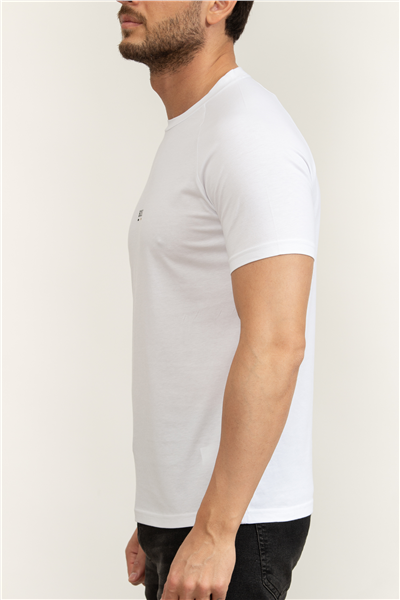 Boss T Shirt Rn Slim Fit Erkek Bisiklet Yaka T-Shirt Bej