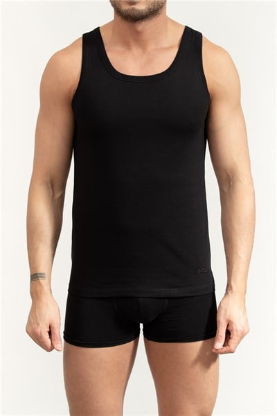 Boss TankTop 3P Classic Erkek 3lü Atlet Siyah