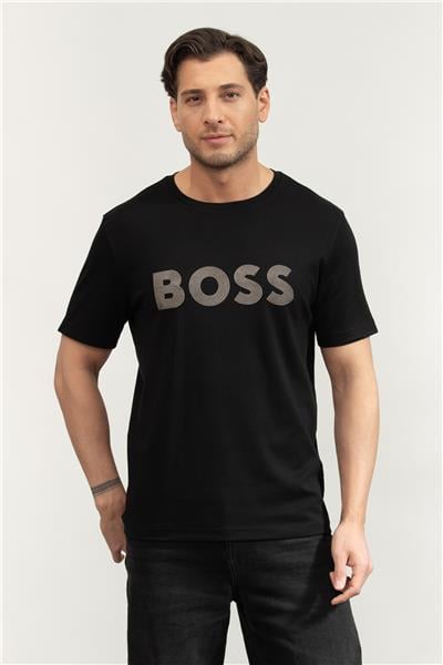 Boss Tee Logo Future Erkek Bisiklet Yaka T-Shirt