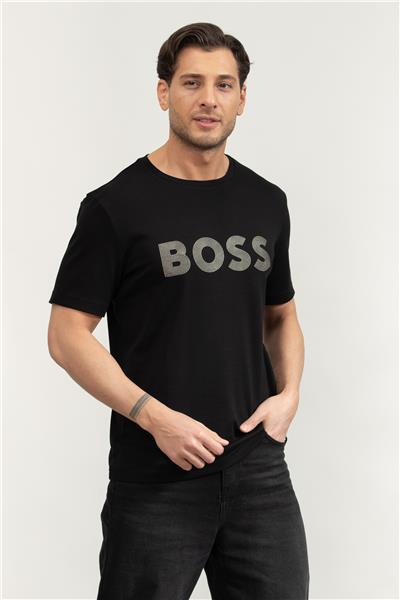 Boss Tee Logo Future Erkek Bisiklet Yaka T-Shirt