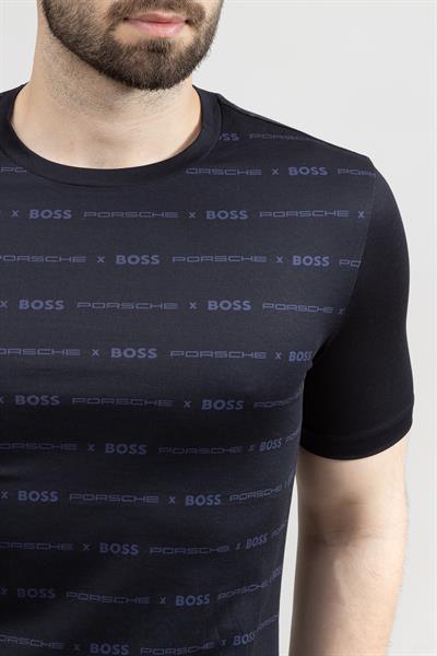 Boss Tessler Erkek Bisiklet Yaka T-Shirt Mavi