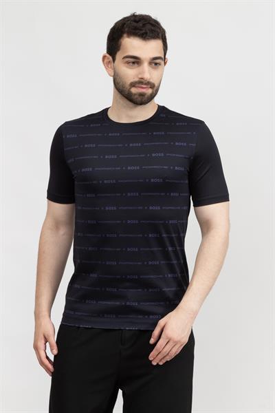 Boss Tessler Erkek Bisiklet Yaka T-Shirt Mavi