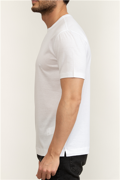 Boss Thompson 50 Erkek Bisiklet Yaka T-Shirt Beyaz