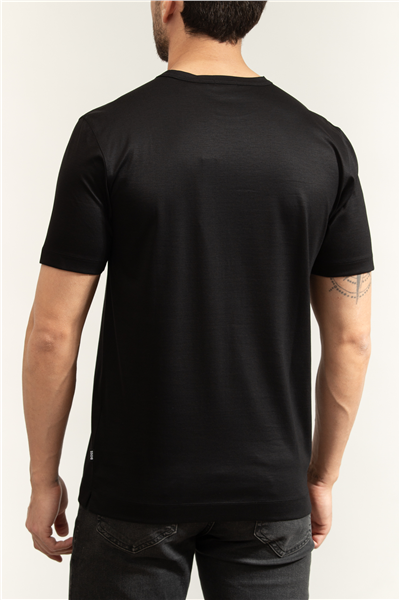 Boss Thompson 50 Erkek Bisiklet Yaka T-Shirt Siyah