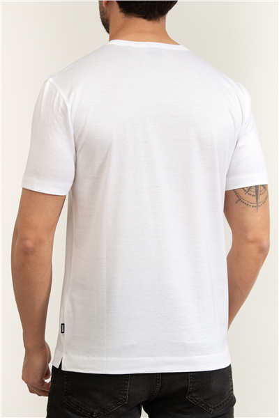 Boss Thompson 50 Erkek Bisiklet Yaka T-Shirt Beyaz