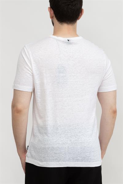 Boss Tiburt Erkek Bisiklet Yaka T-Shirt Beyaz