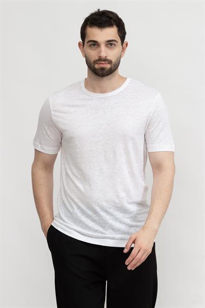 Boss Tiburt Erkek Bisiklet Yaka T-Shirt Beyaz