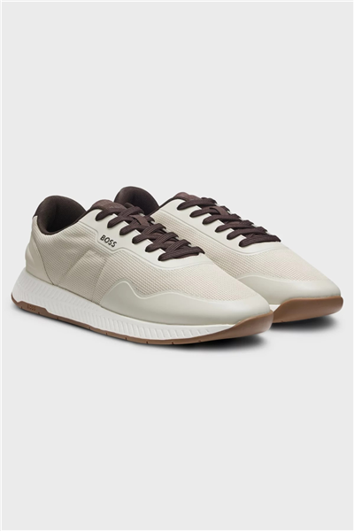 Boss Titanium Runn Trtxpu Erkek Sneaker Bej