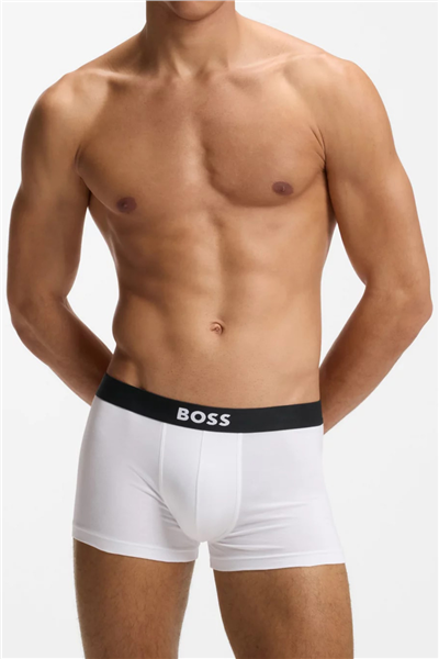 Boss Trunk 3P BOSS ONE Erkek 3lü Boxer Beyaz