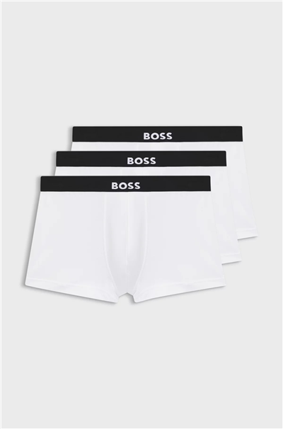 Boss Trunk 3P BOSS ONE Erkek 3lü Boxer Beyaz