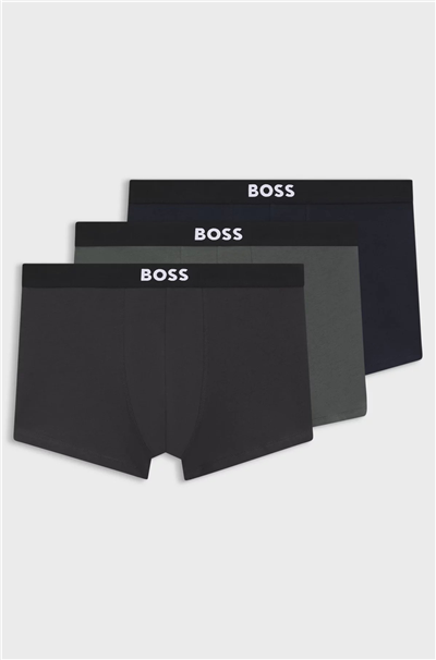 Boss Trunk 3P BOSS ONE Erkek 3lü Boxer Siyah