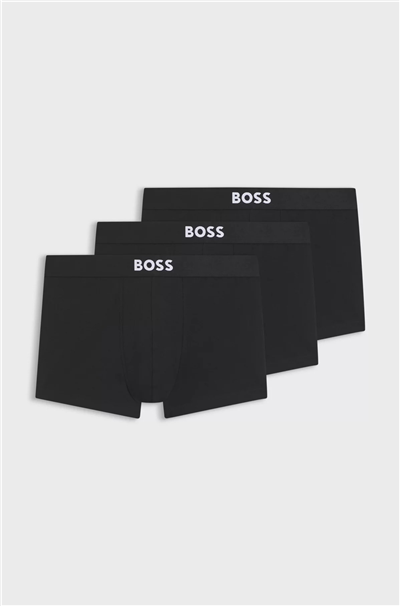 Boss Trunk 3P BOSS ONE Erkek 3lü Boxer Siyah