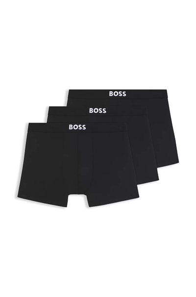 Boss Trunk 3P Micro One Erkek 3lü Boxer Siyah